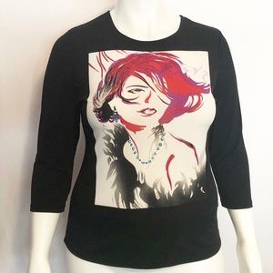 Peter Nygard Stretch Graphic Tee T-Shirt